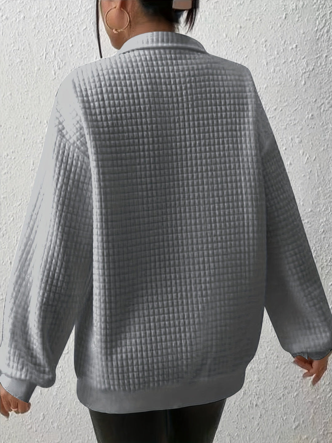 Paige | Textured Quarter-Zip Pullover