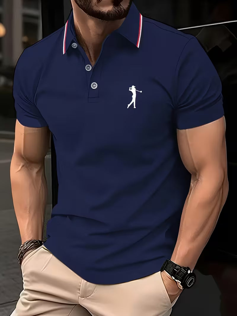 Crosby | Casual Short-Sleeve Golf Printed Shirt