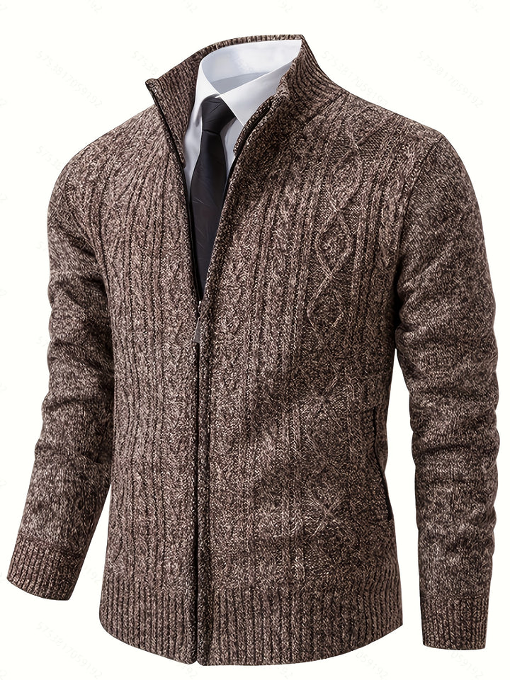Warren | Textured Zip-Up Cardigan