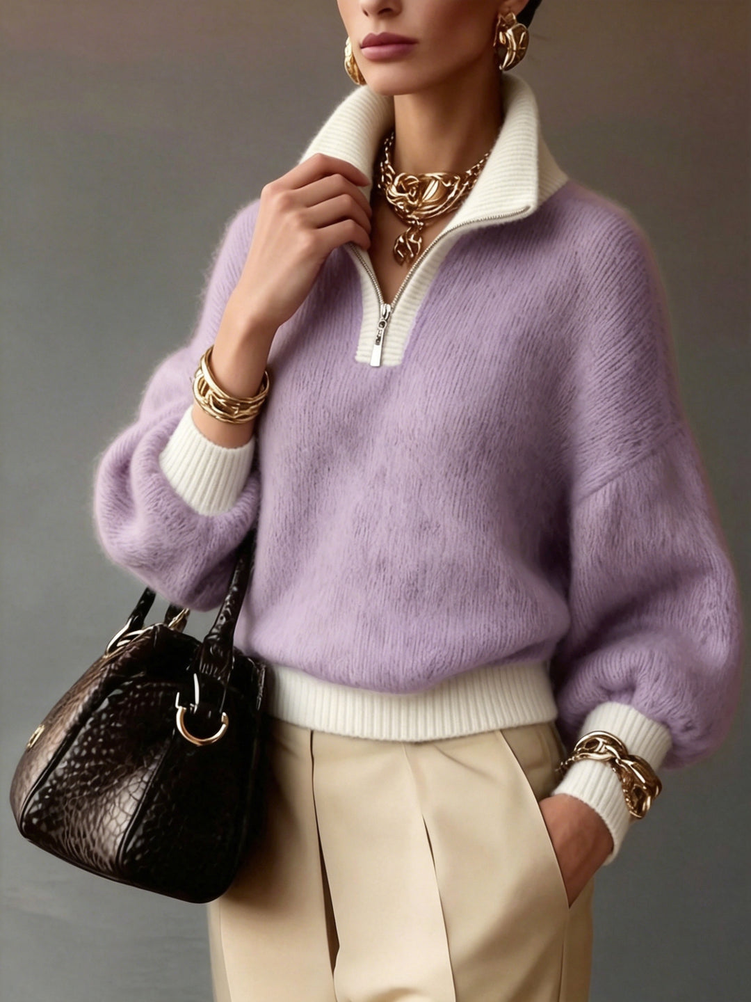 Lorelei | Relaxed Half-Zip Sweater