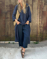 Clarisse | Elegant Loose V-Neck Set
