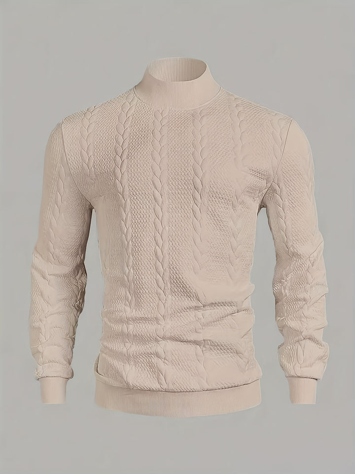 Cormac | Textured Mock-Neck Sweater