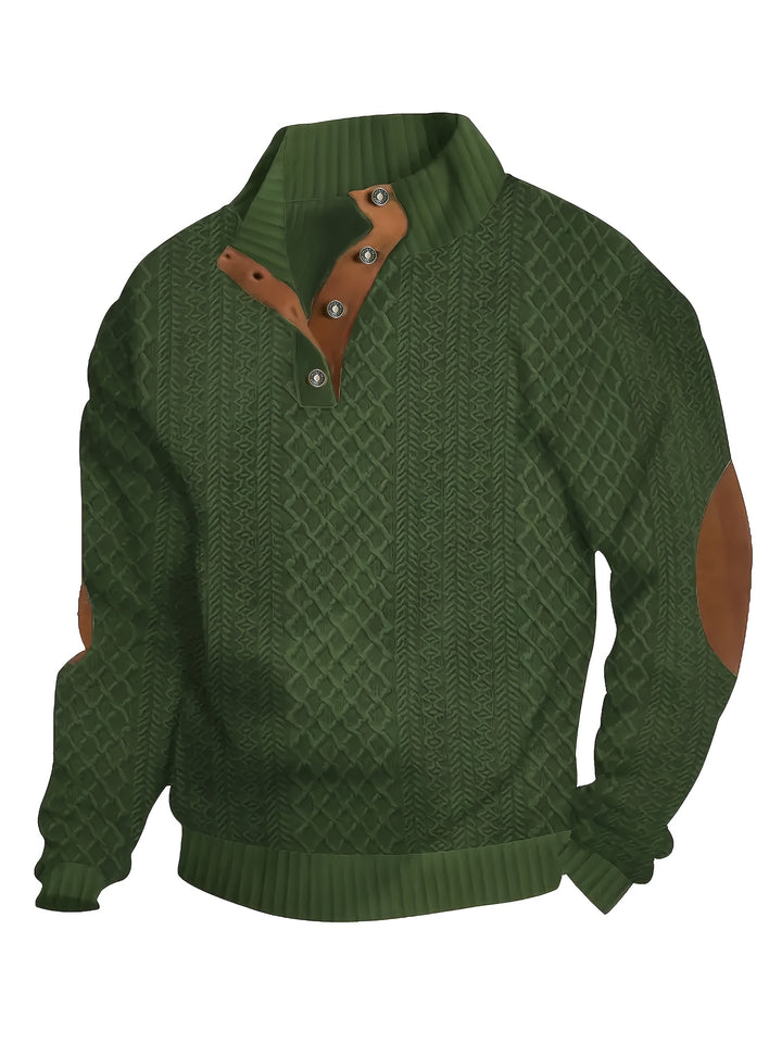 Sawyer | Textured Stand-Collar Sweater