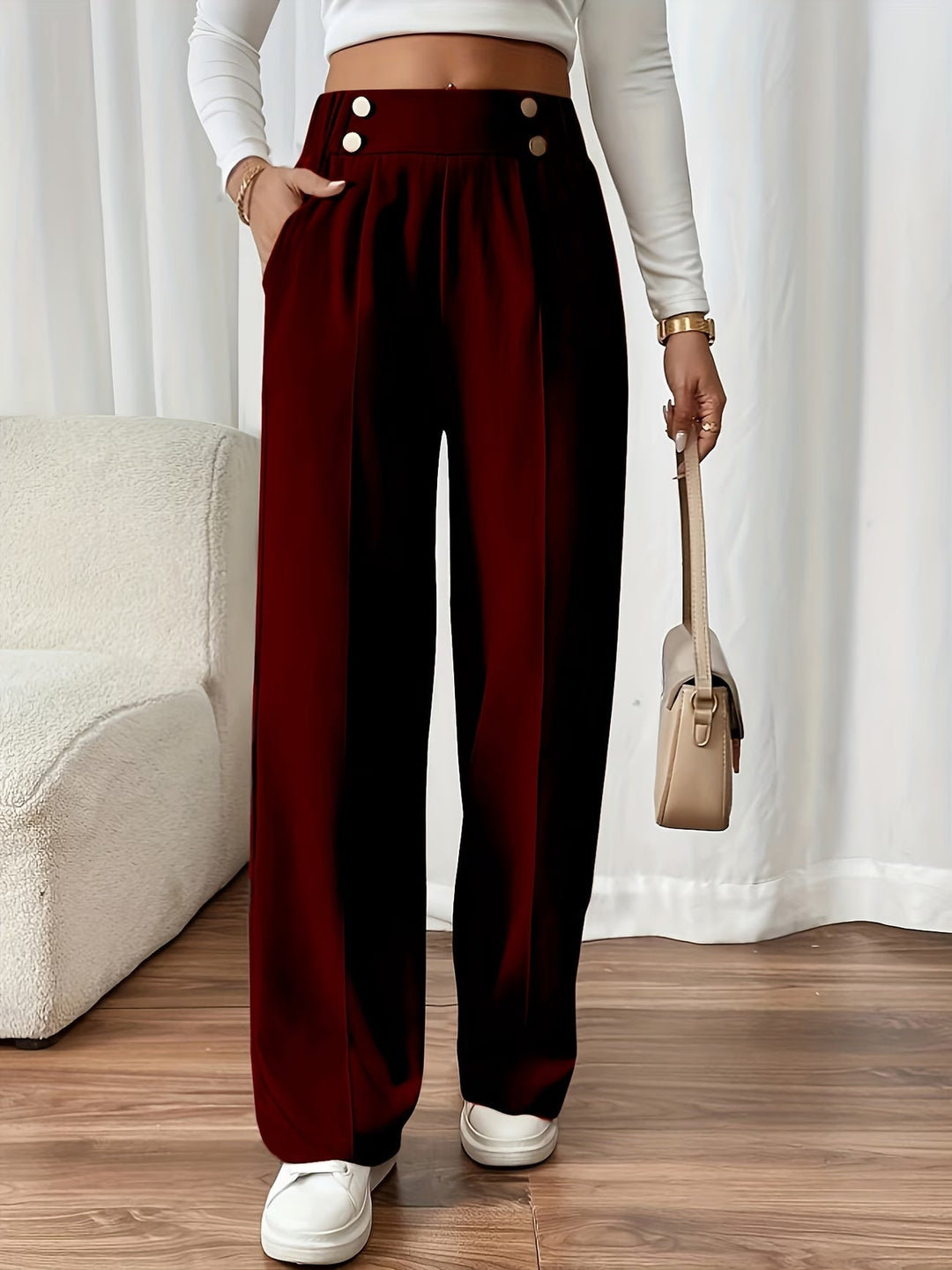 Aviana | Elegant Straight-Leg Office Pants