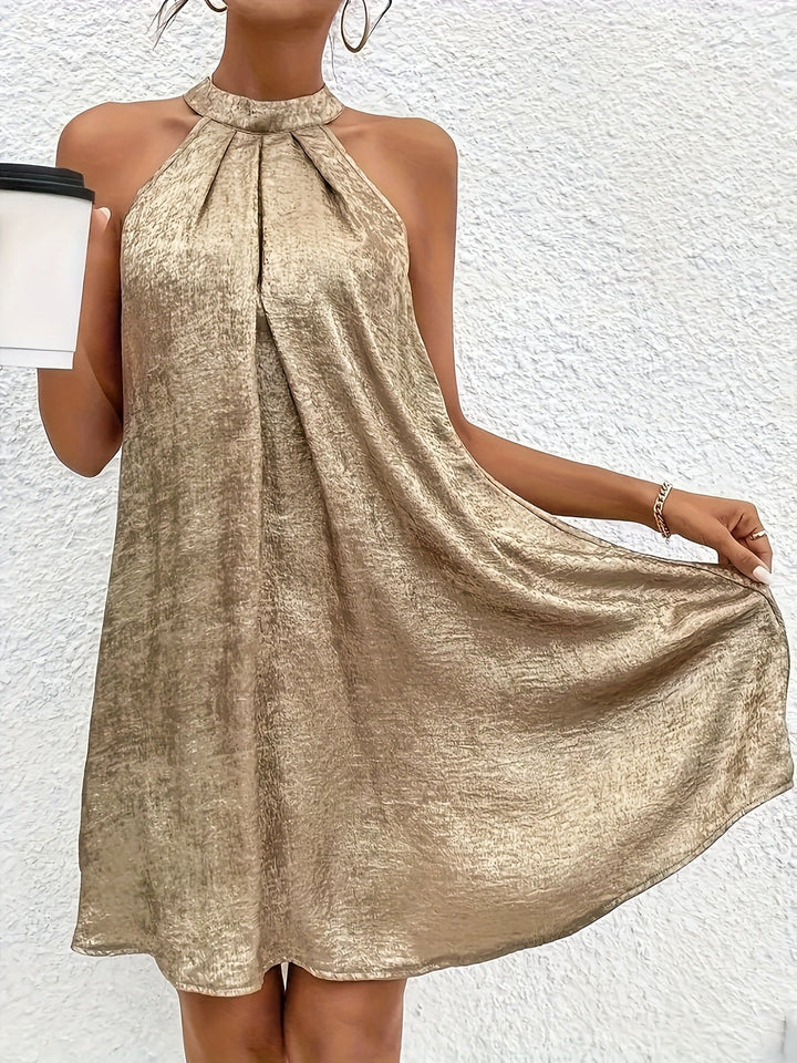 Celeste | Elegant Halter Mini Dress