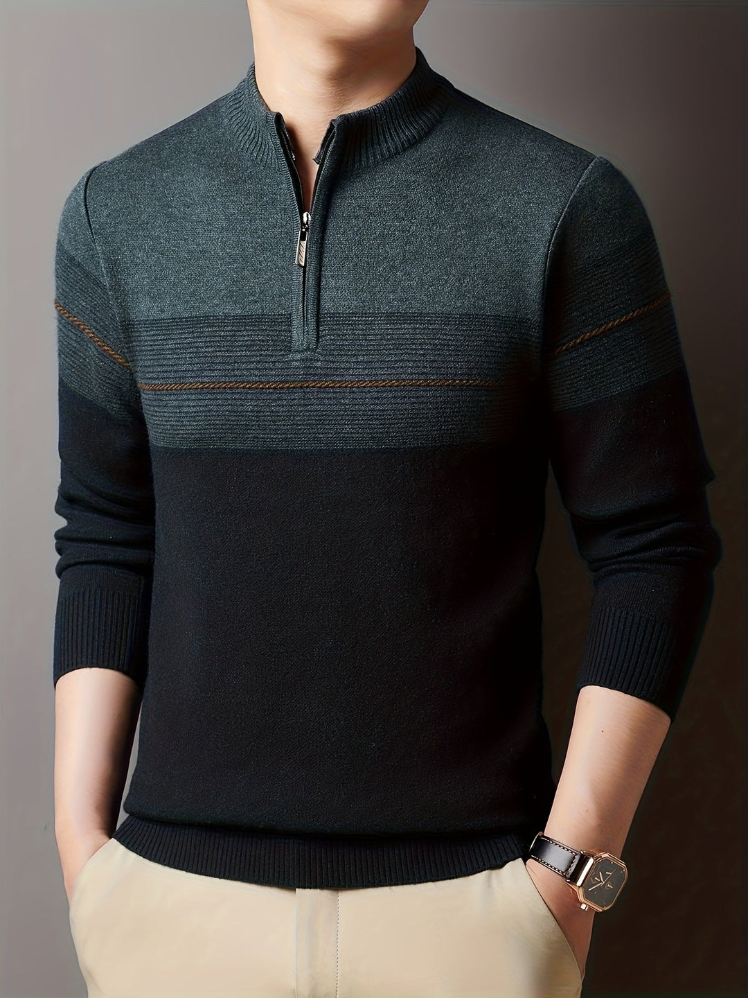 Gregory | Refined Half-Zip Sweater