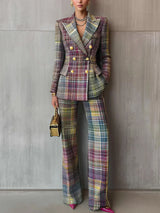 Haley | Elegant Luxe Multicolor V-Neck Set