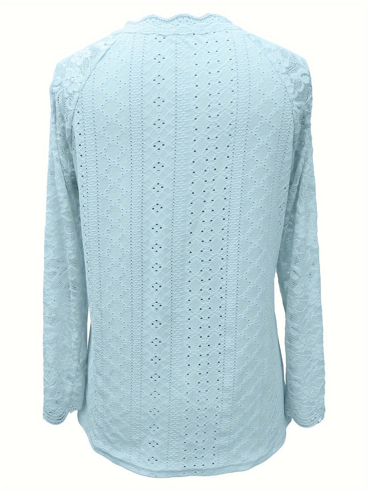Annabelle | Scalloped V-Neck Top