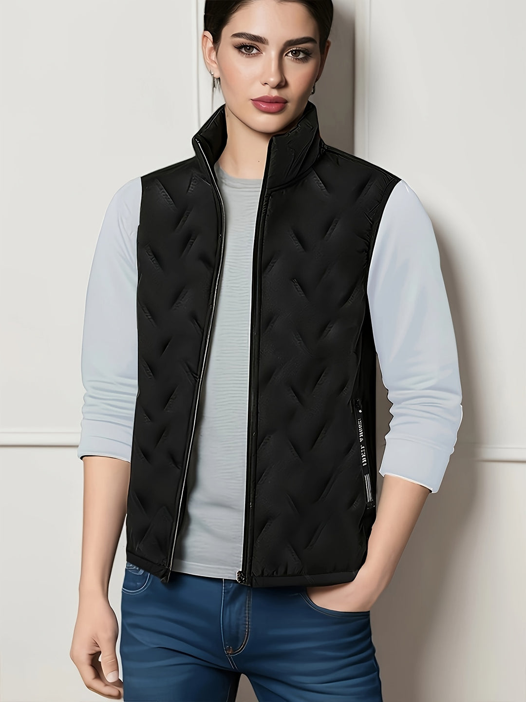 Brooks | Fleece-Lined Stand-Collar Vest