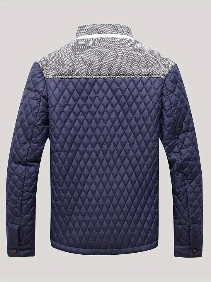 Thatcher | Diamond-Quilted Stand-Collar Jacket