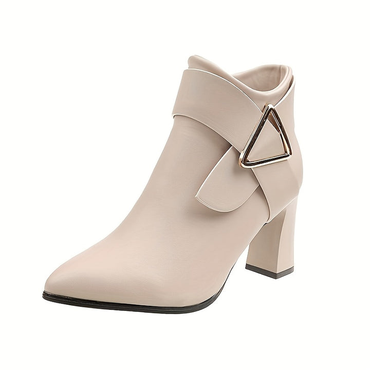 Marlene | Pointed-Toe Block Heel Ankle Boots