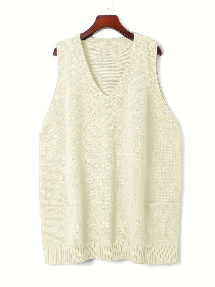 Annalise | Relaxed V-Neck Sweater Vest