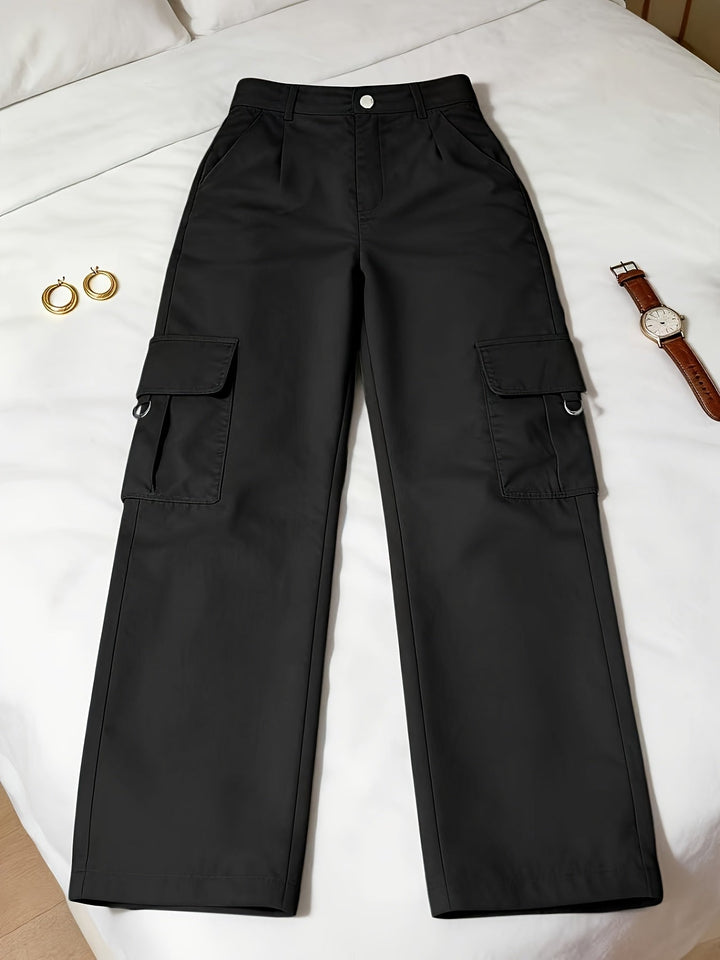 Delaney | High-Waisted Wide-Leg Cargo Pants