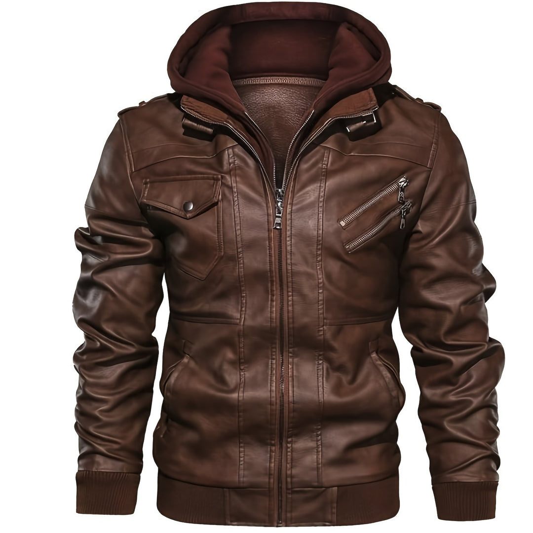 Rhys | Hooded Moto Jacket