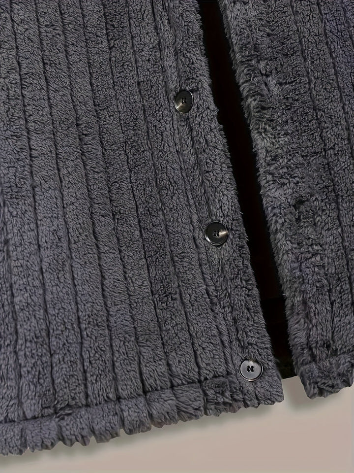 Rhys | Textured Button-Front Jacket