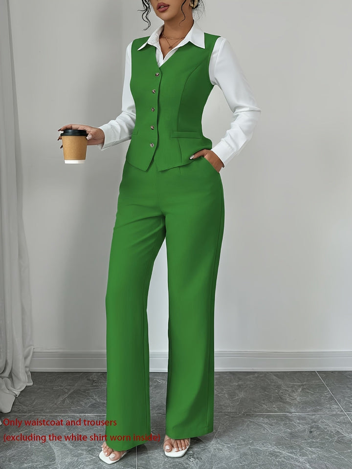 Vivienne | Tailored Vest & Wide-Leg Pant Set