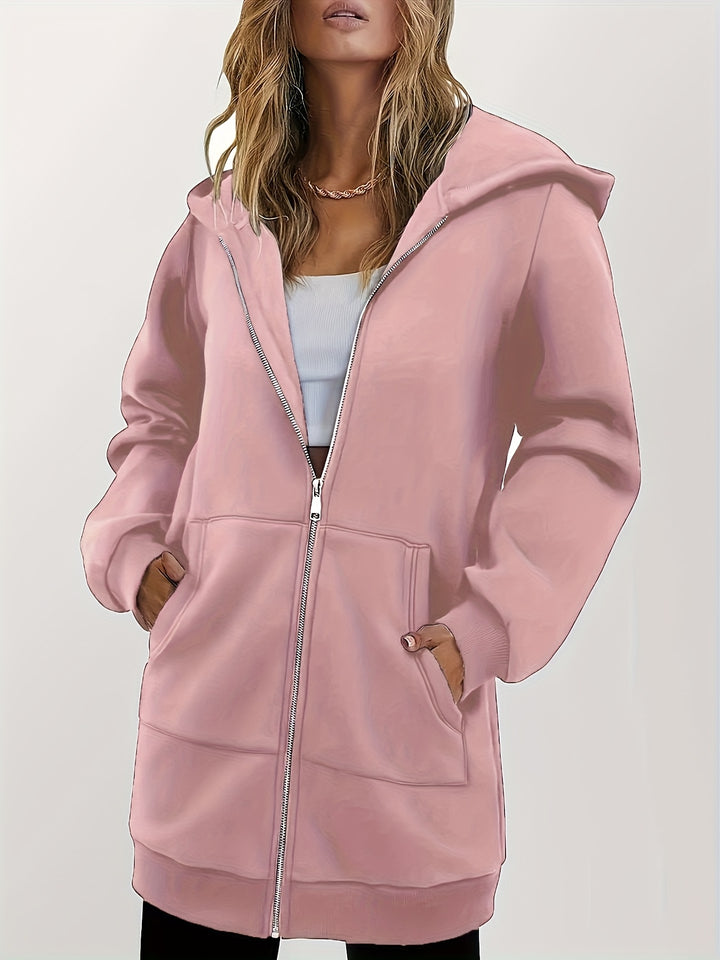 Sabina | Longline Zip-Up Hoodie