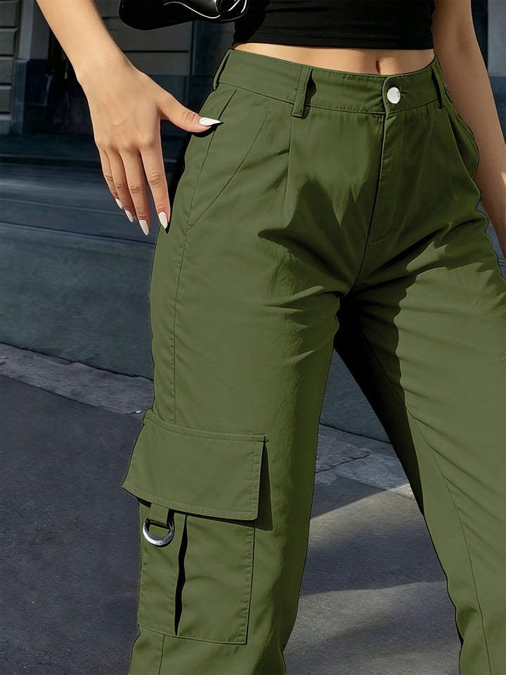 Delaney | High-Waisted Wide-Leg Cargo Pants