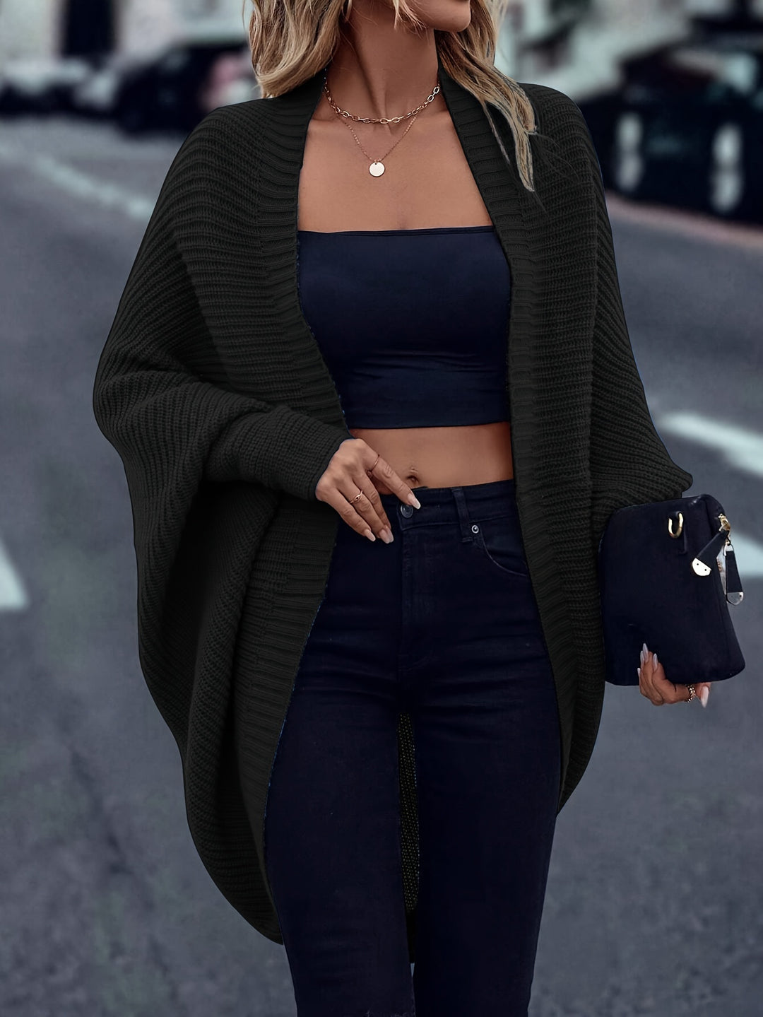 Maribel | Draped Christmas Cardigan