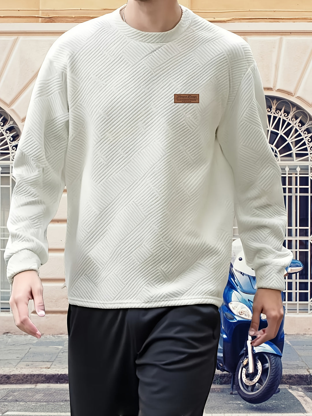 Clifford | Textured Crew Neck Sweatshirt