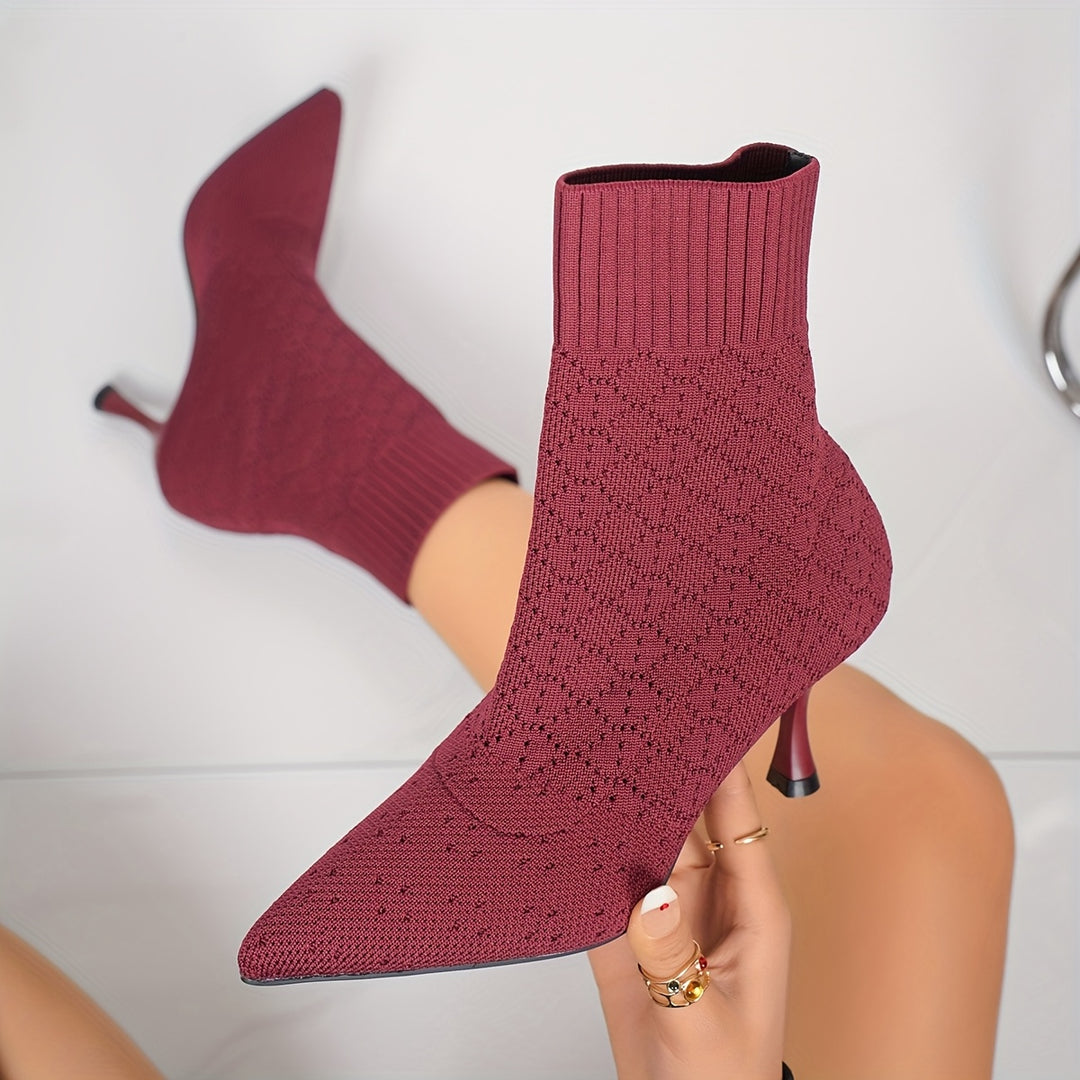 Nadia | Sleek Pointed-Toe Heeled Ankle Boots