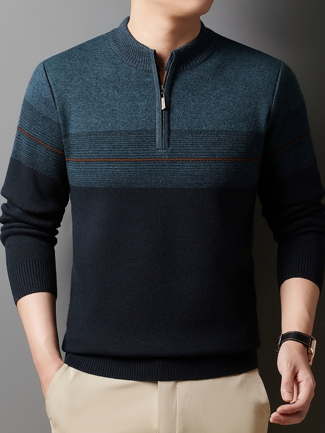 Gregory | Refined Half-Zip Sweater