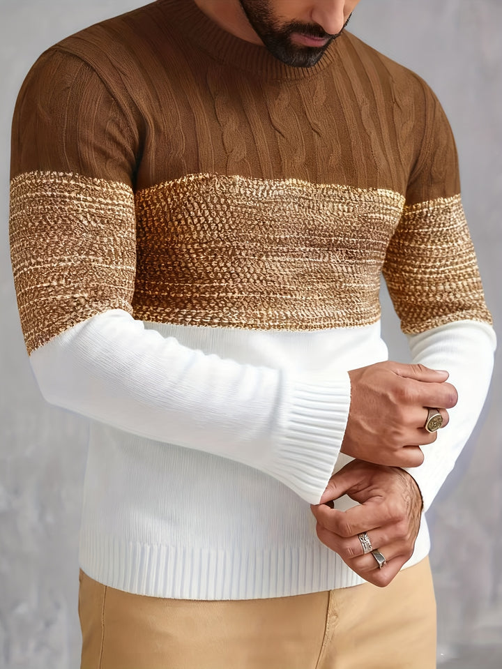 Clayton | Colour-Block Crew Neck Sweater