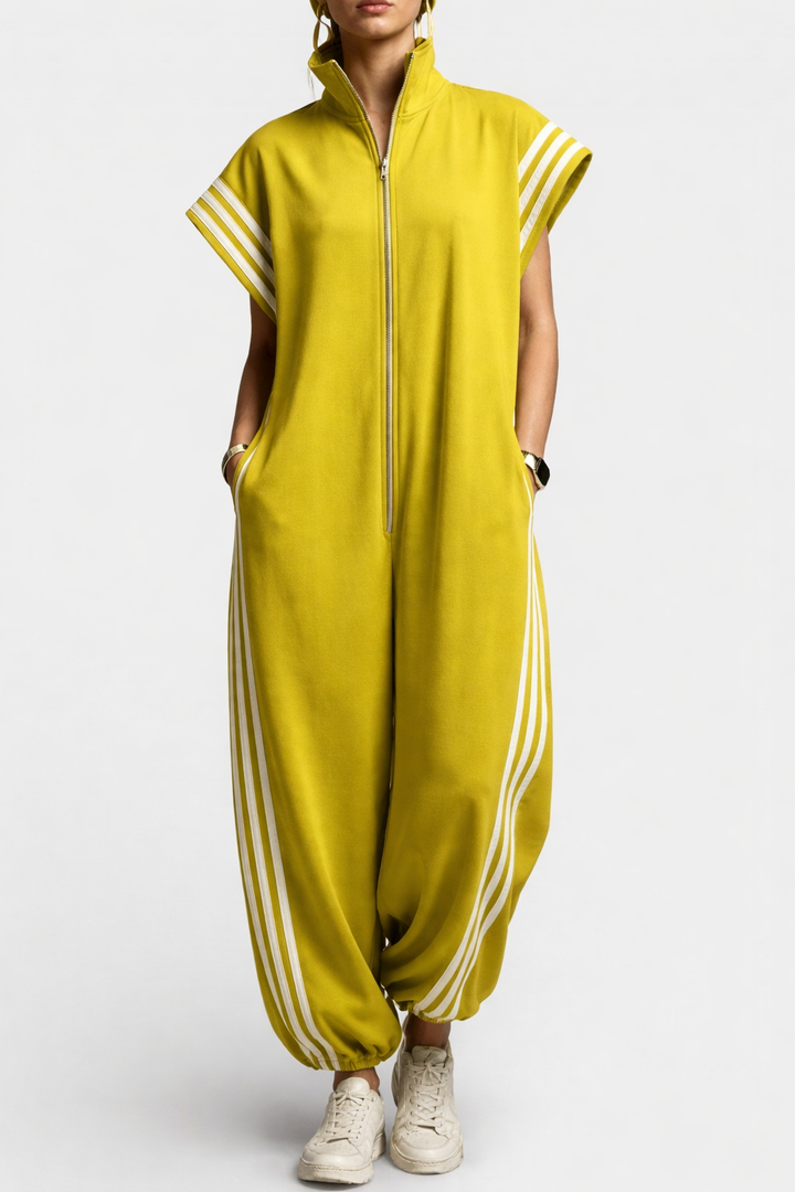 Colette | Stylish Sleeveless Zip Neck Jumpsuit