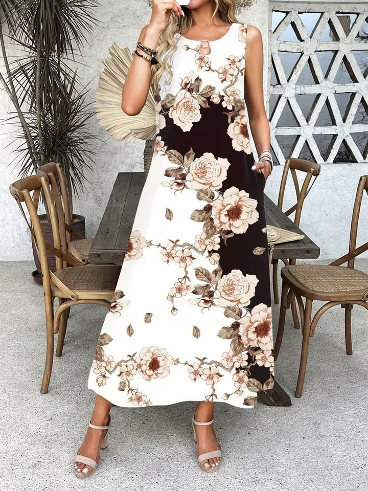 Sacha | Casual Floral Print Pocket Dress