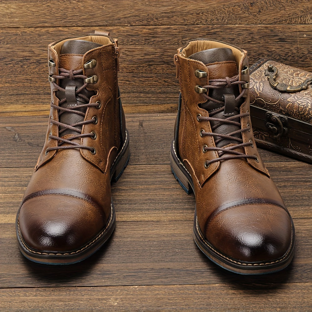 Bradley | Cap-Toe Lace-Up Boots