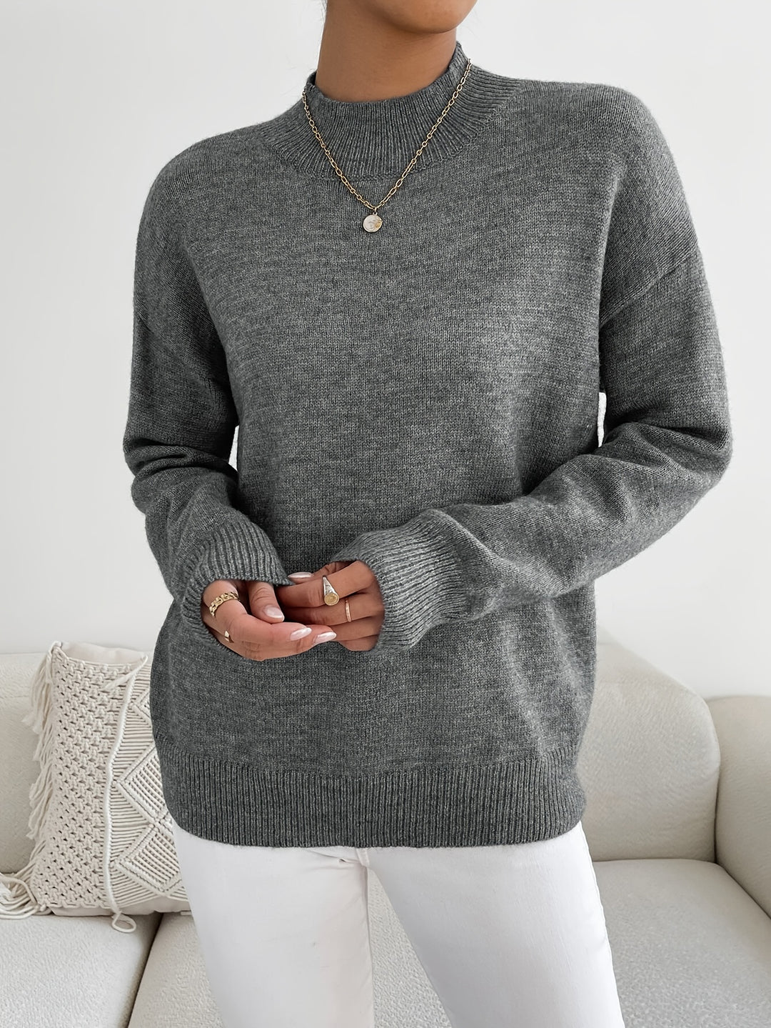 Lucille | Cozy Mock Neck Sweater