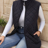 Marlise | Diamond-Quilted Longline Vest