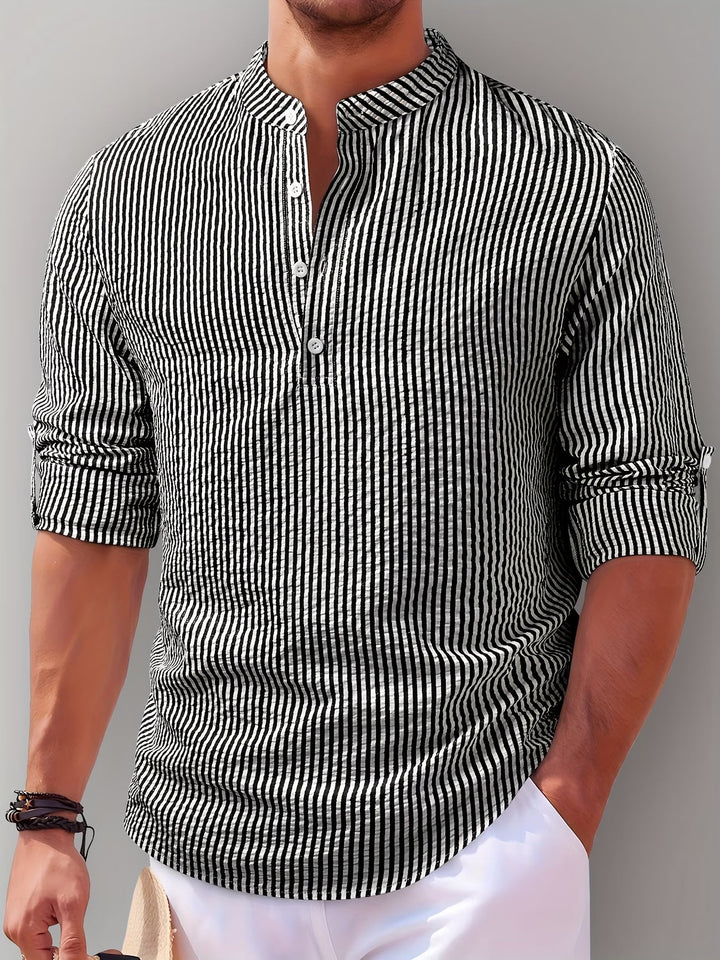 Evan | Classic Striped Everyday Button Shirt