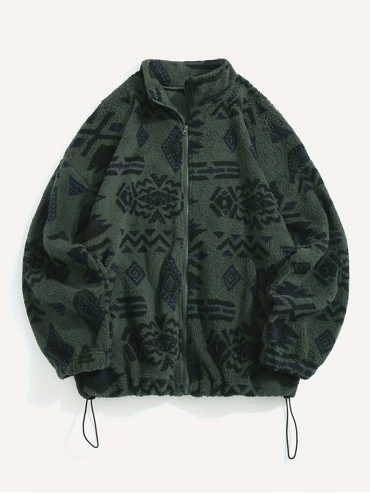 Winifred | Patterned Cozy Zip-Up Jacket