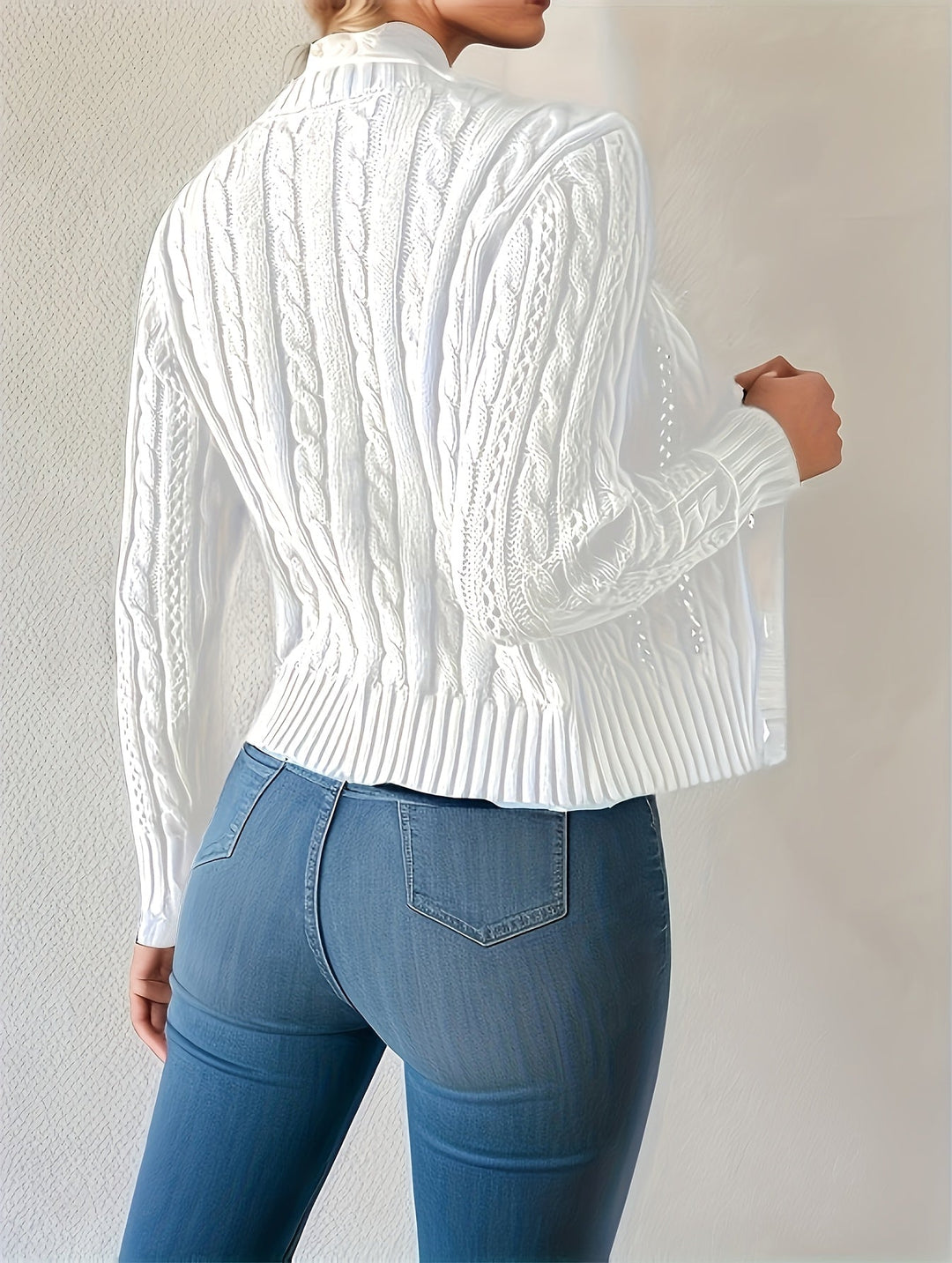 Maeve | Textured Cable-Knit Cardigan