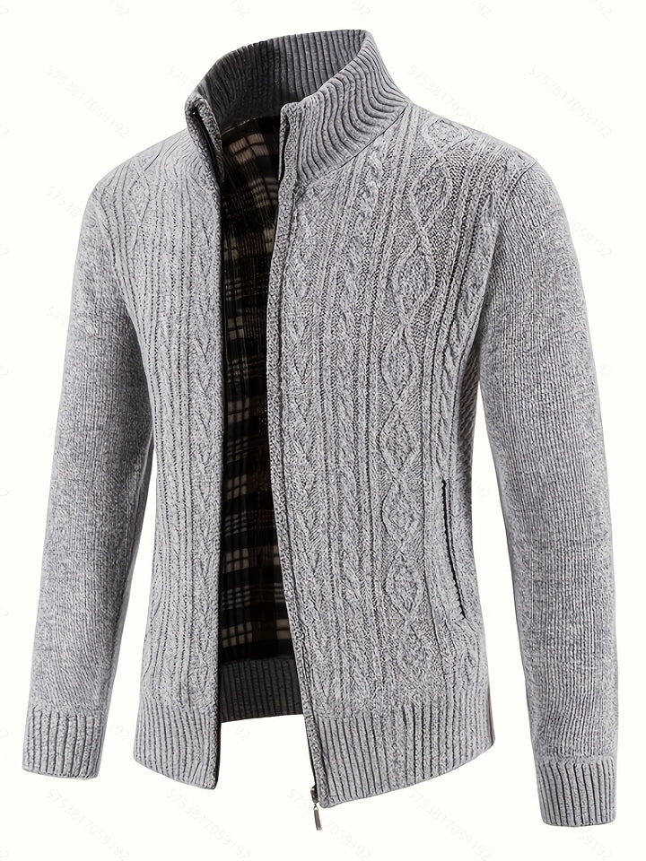 Warren | Textured Zip-Up Cardigan