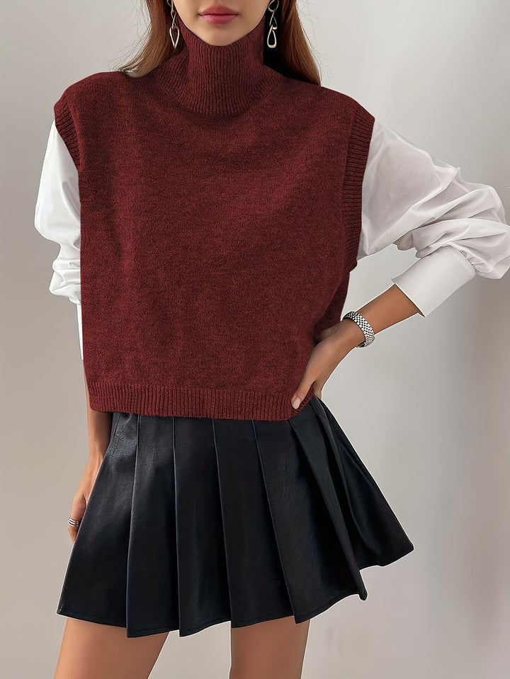 Susanna | High-Neck Knit Sweater Vest