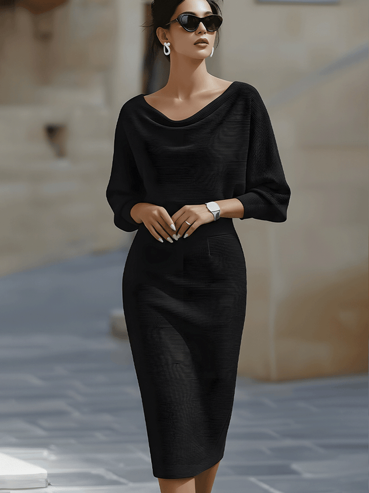 Zadie | Elegant Round Neck Midi Dress