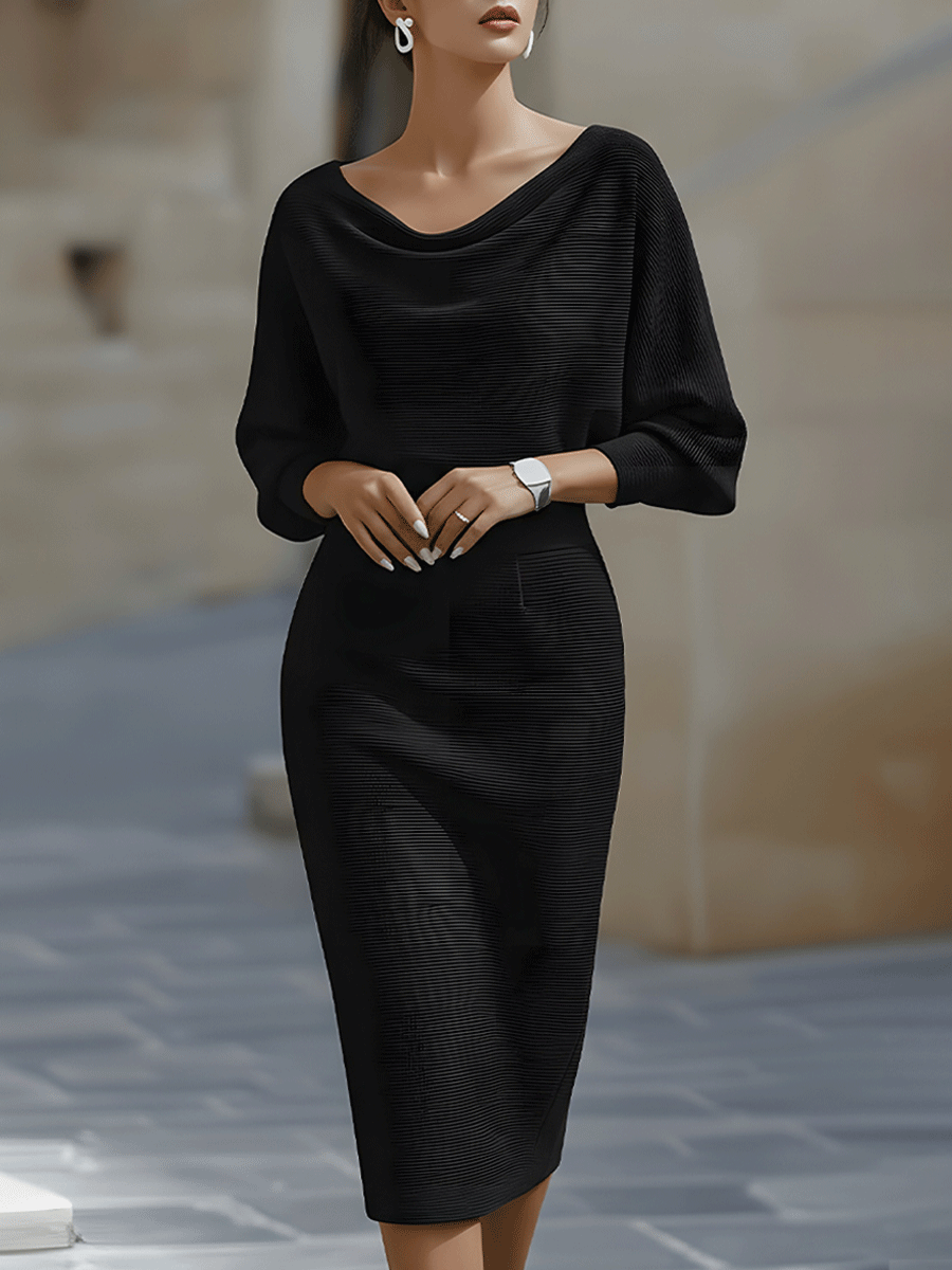Zadie | Elegant Round Neck Midi Dress