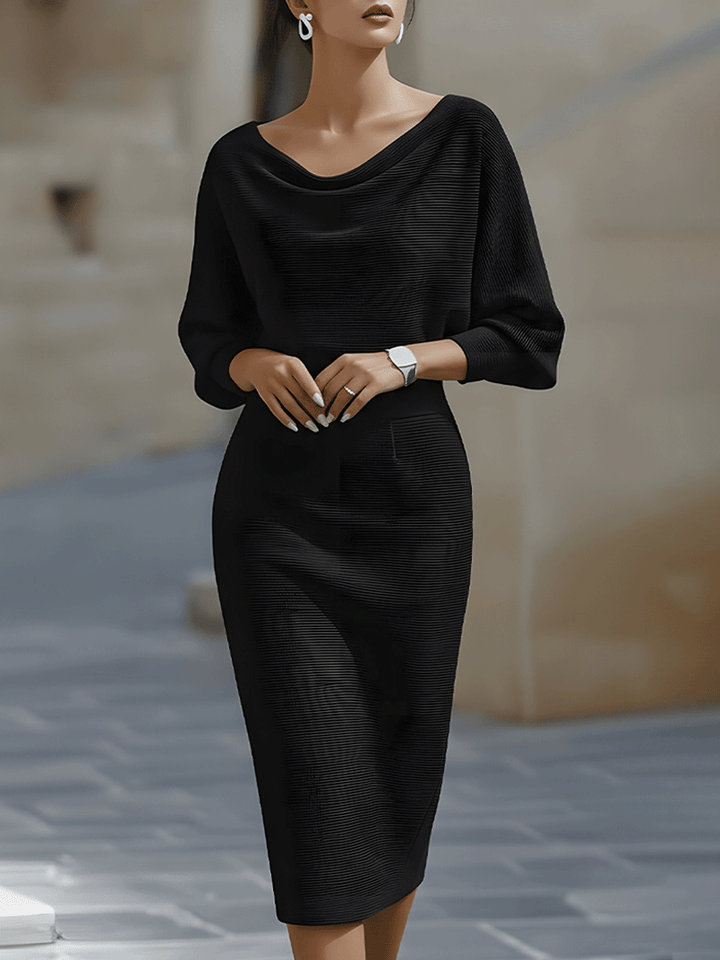 Zadie | Elegant Round Neck Midi Dress