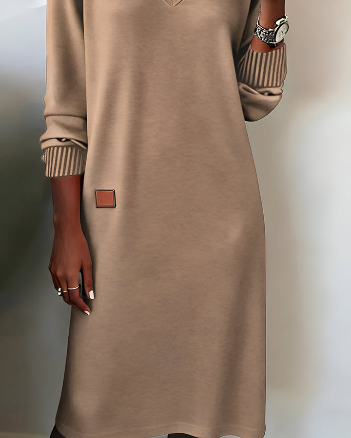 Stella | Stylish Long Sleeve V-neck Dress