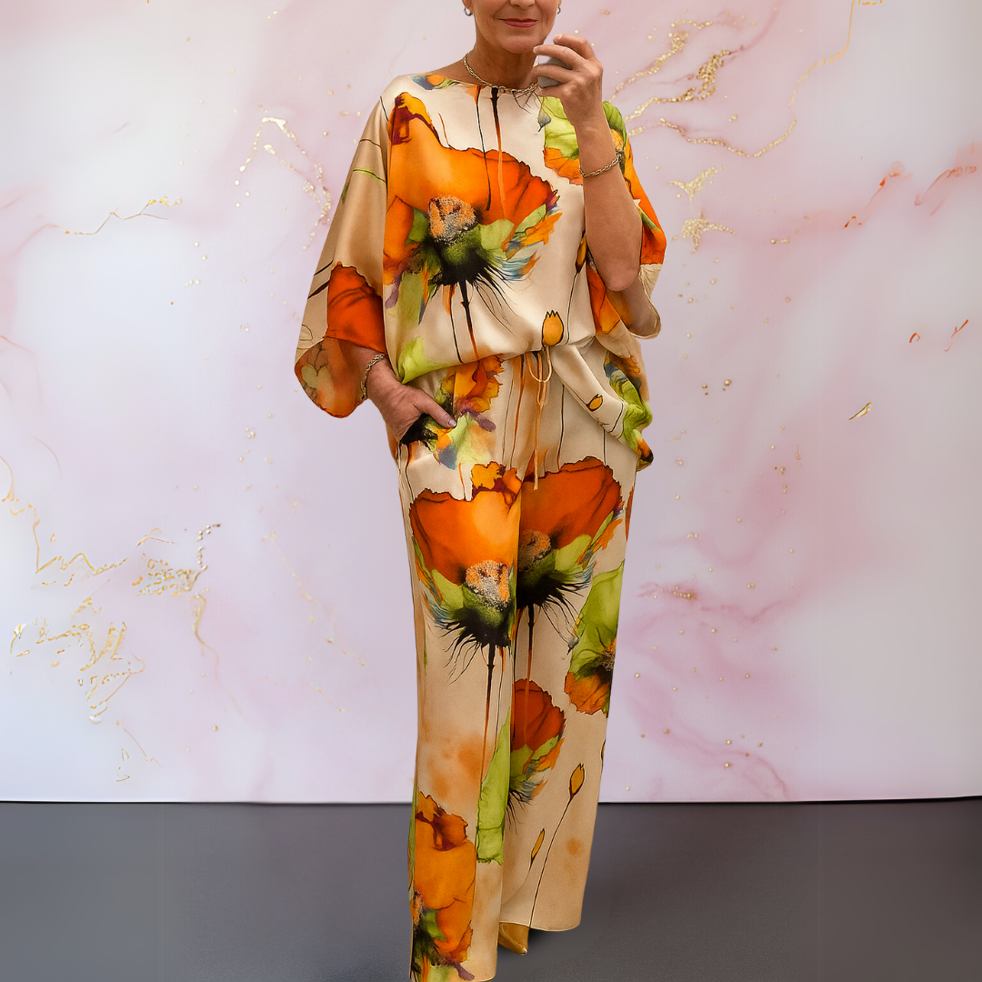 Harlow | Stylish Satin Two-Piece Set