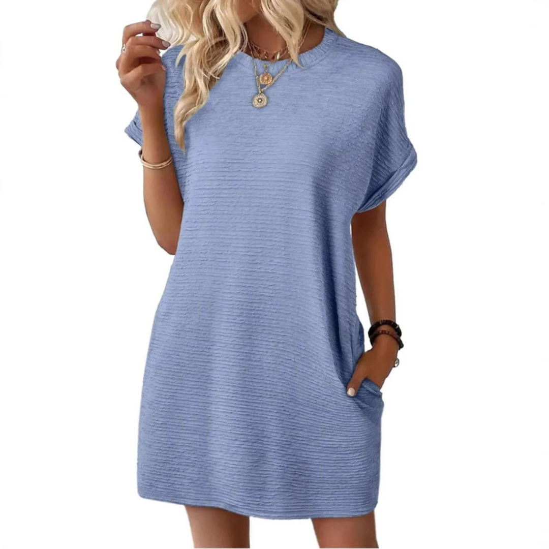 Anneliese | Casual Minimalist Round Neck Dress