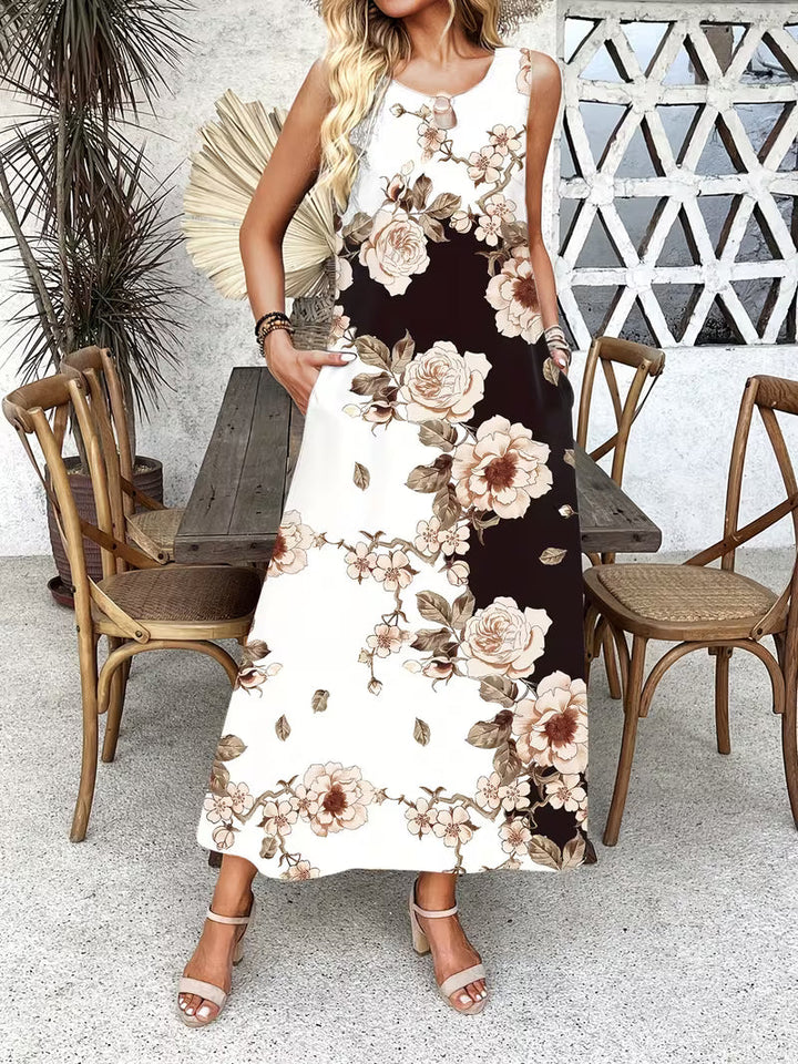 Sacha | Casual Floral Print Pocket Dress