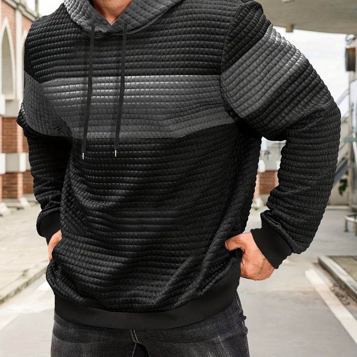 Russell | Textured Colour-Block Hoodie