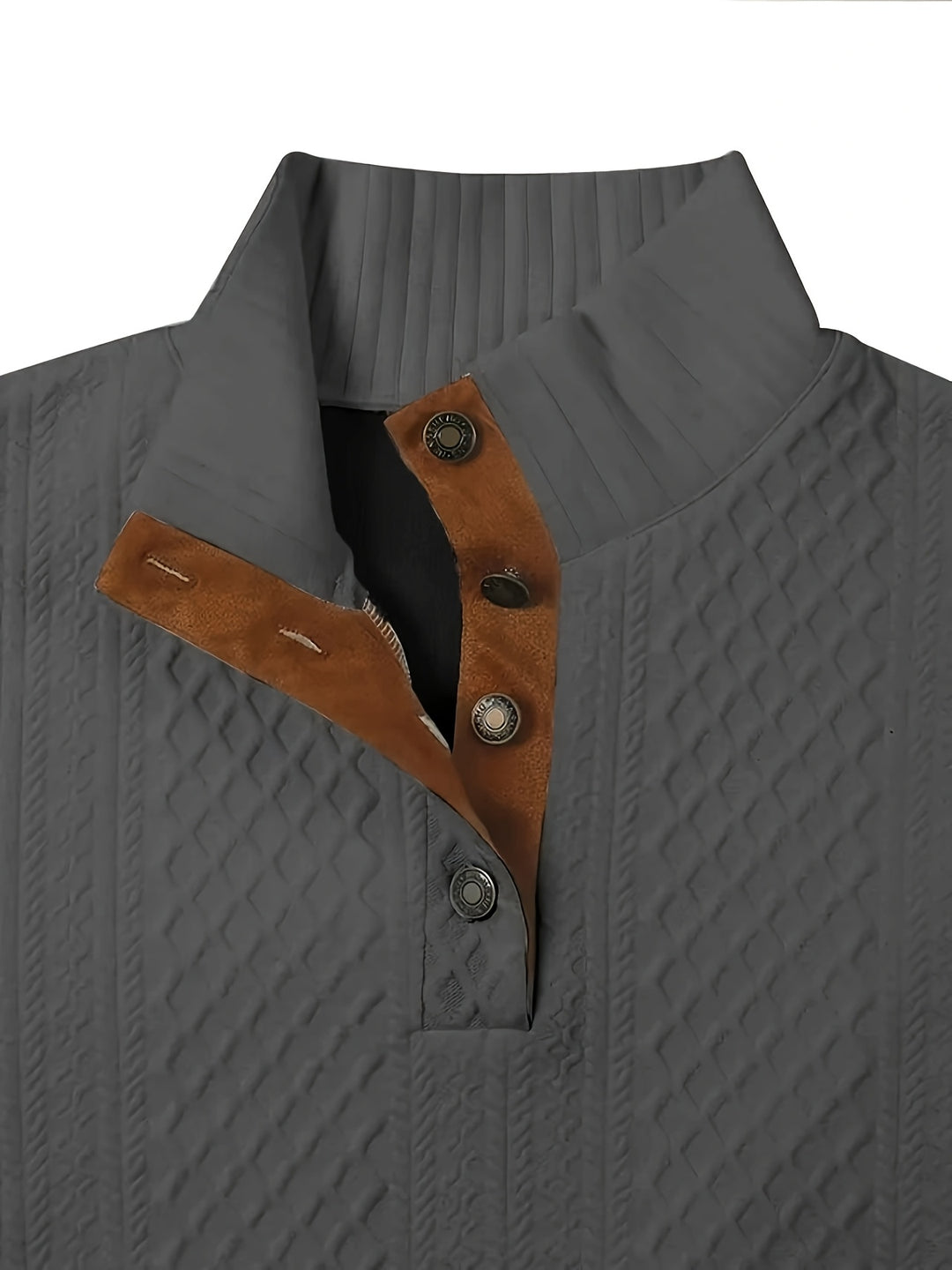 Sawyer | Textured Stand-Collar Sweater