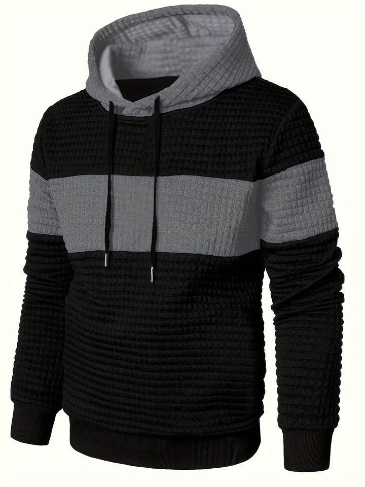Russell | Textured Colour-Block Hoodie