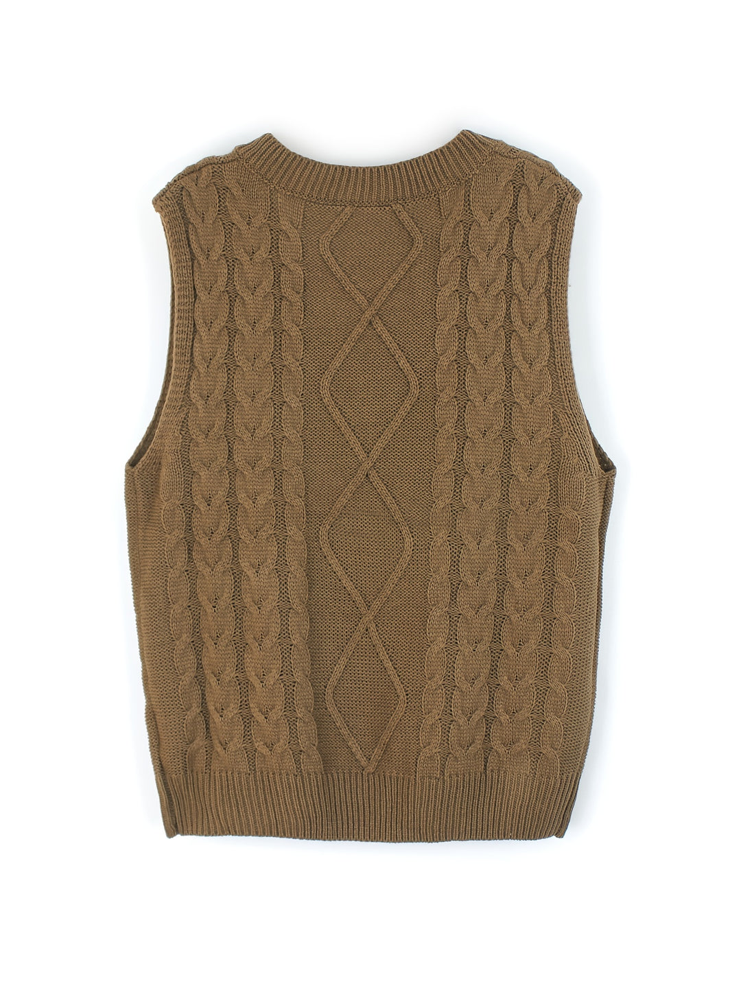 Ramona | Cable-Knit V-Neck Sweater Vest