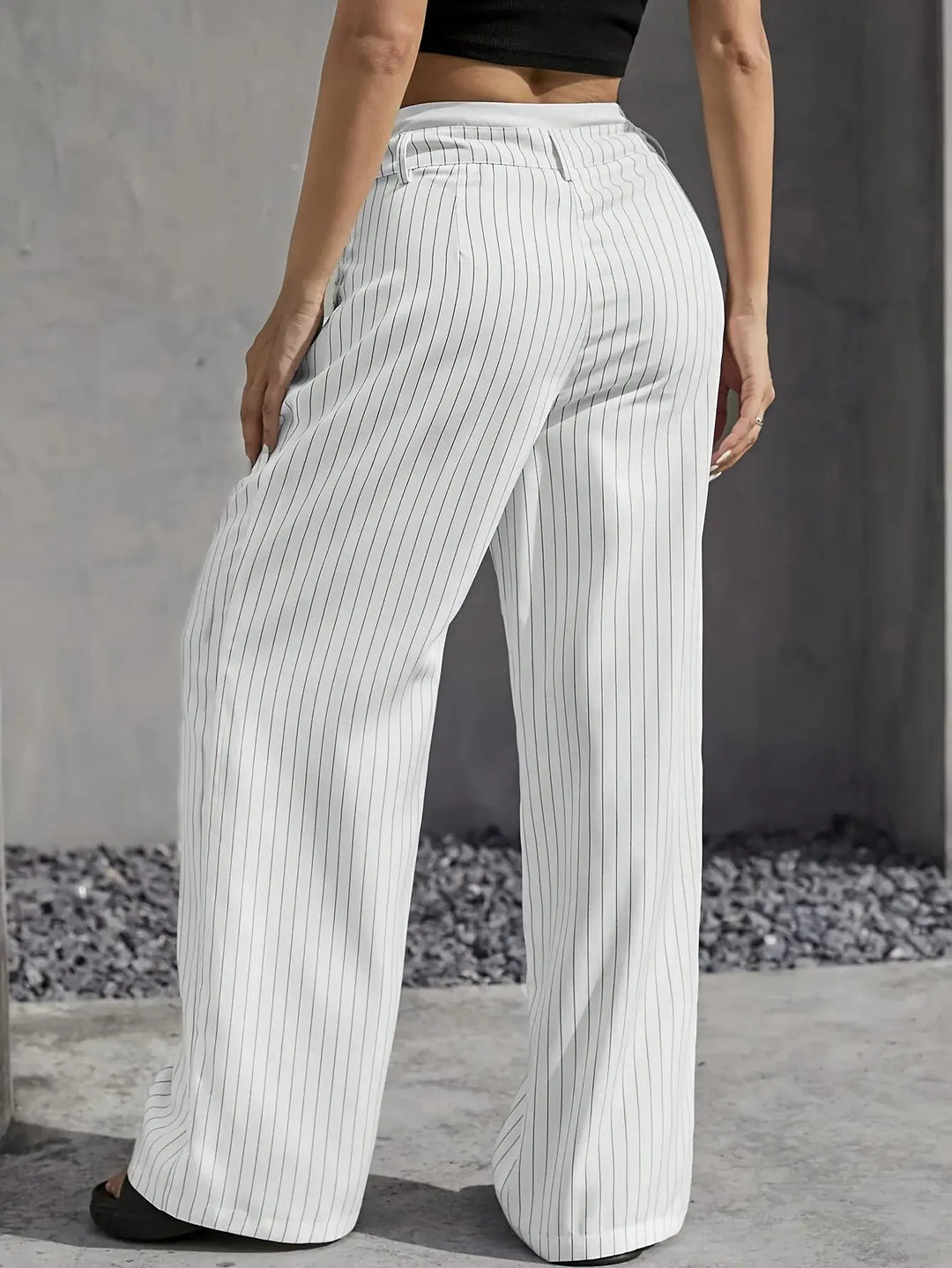 Mirella | Casual Striped Wide Pants