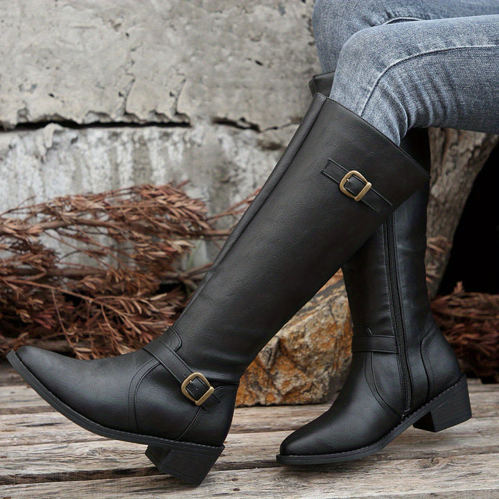 Lucinda | Buckle-Detail Knee-High Boots